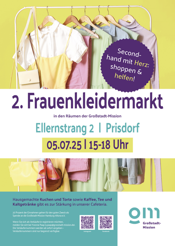 Plakat des Frauenkleidermarktes in Prisdorf